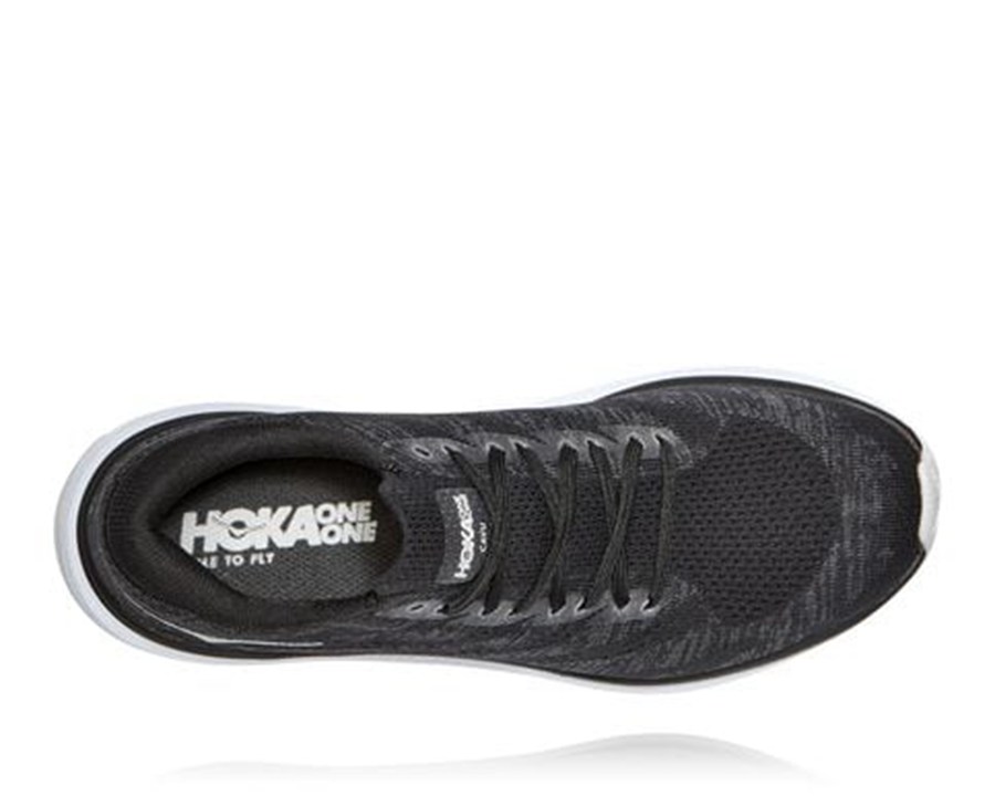 Running Shoes Mens - Hoka One One Cavu 3 - Black/White - ZFCEJYS-50